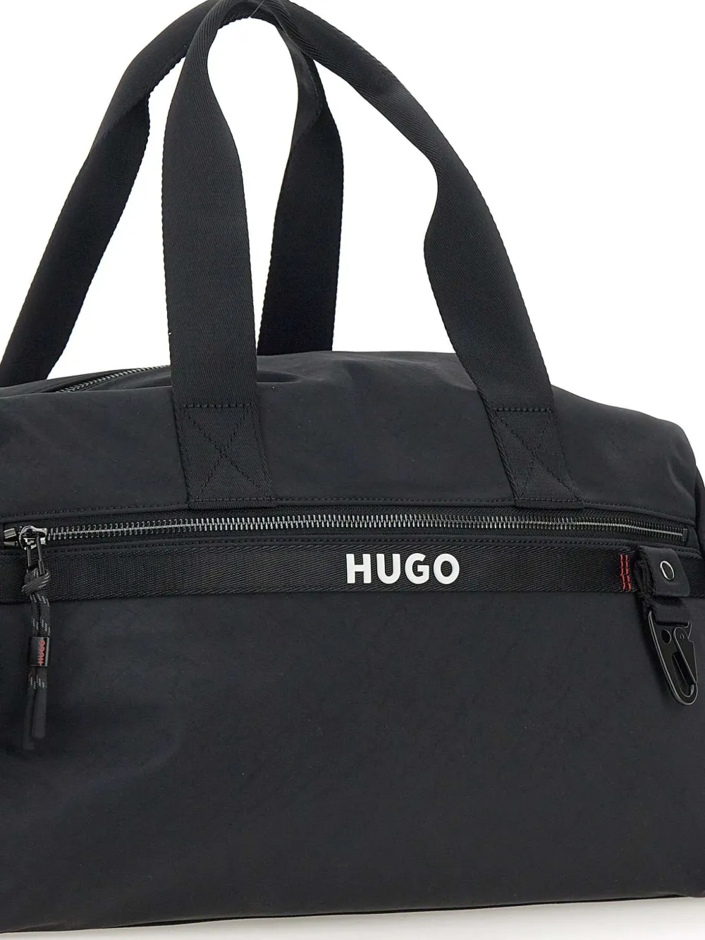 Hugo Boss Logo-strap Holdall With Contrast Branding In Black