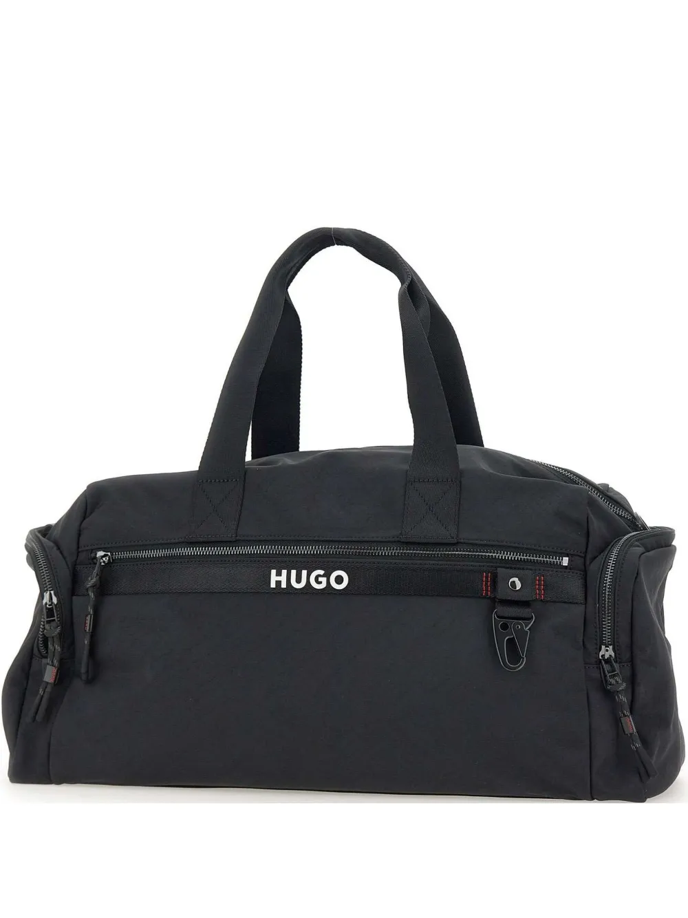 Hugo Boss Logo-strap Holdall With Contrast Branding In Black