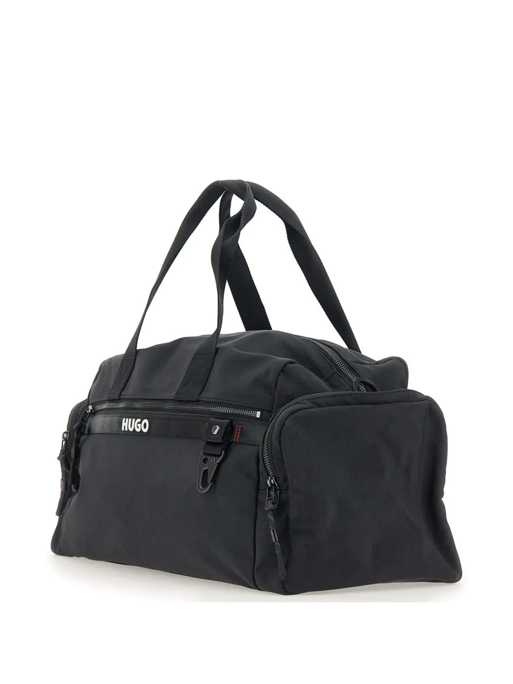 Hugo Boss Logo-strap Holdall With Contrast Branding In Black