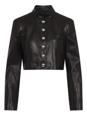 レザージャケット・コート KHAITE SAMUELSON JACKET Samuelson Jacket in Black Leather – KHAITE