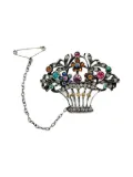 Jennifer Gibson Jewellery 1920s Art Deco Giardinetti brooch - Silver