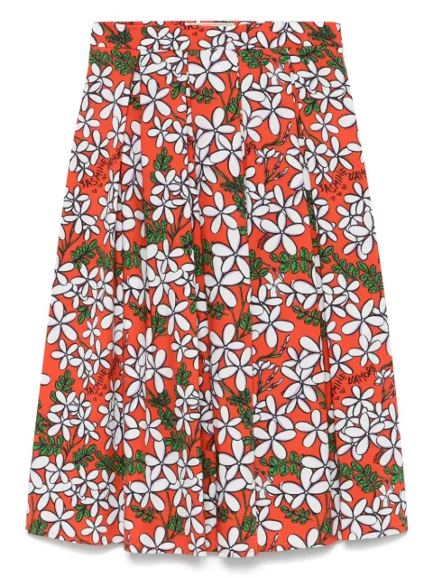 alessandro enriquez printed midi skirt