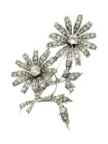 Jennifer Gibson Jewellery 1930s Art Deco Floral brooch - Silver