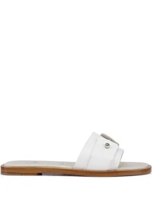 Ferragamo ノットディテール レザーサンダル | ホワイト | FARFETCH JP