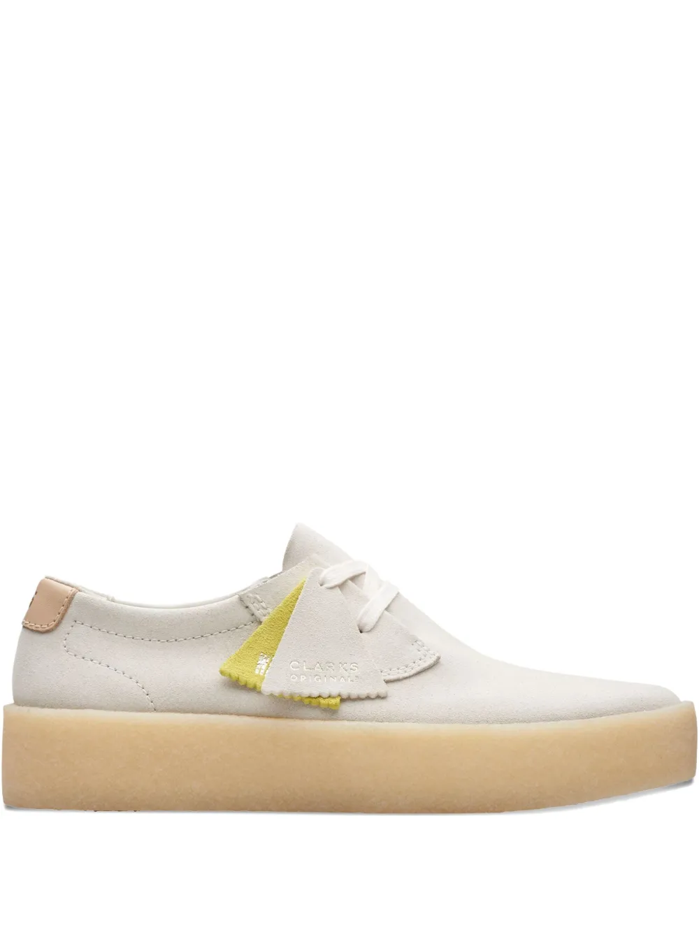Clarks Ashcott Cup "Off White Suede" lace-up shoes