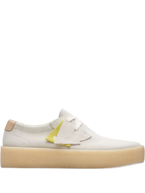 Clarks Ashcott Cup "Off White Suede" lace-up shoes