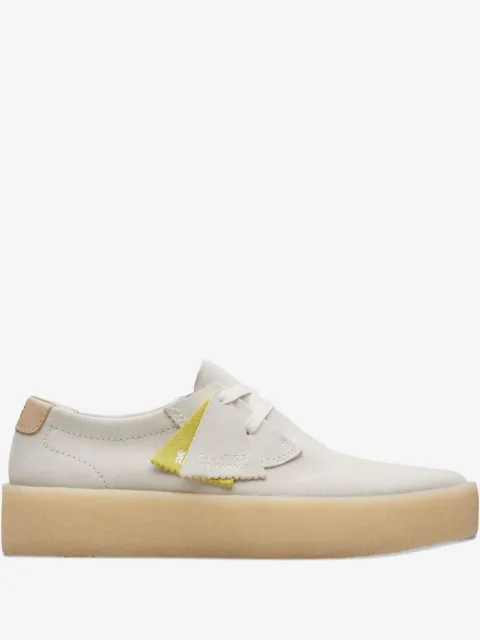 Clarks Ashcott Cup "Off White Suede" lace-up shoes