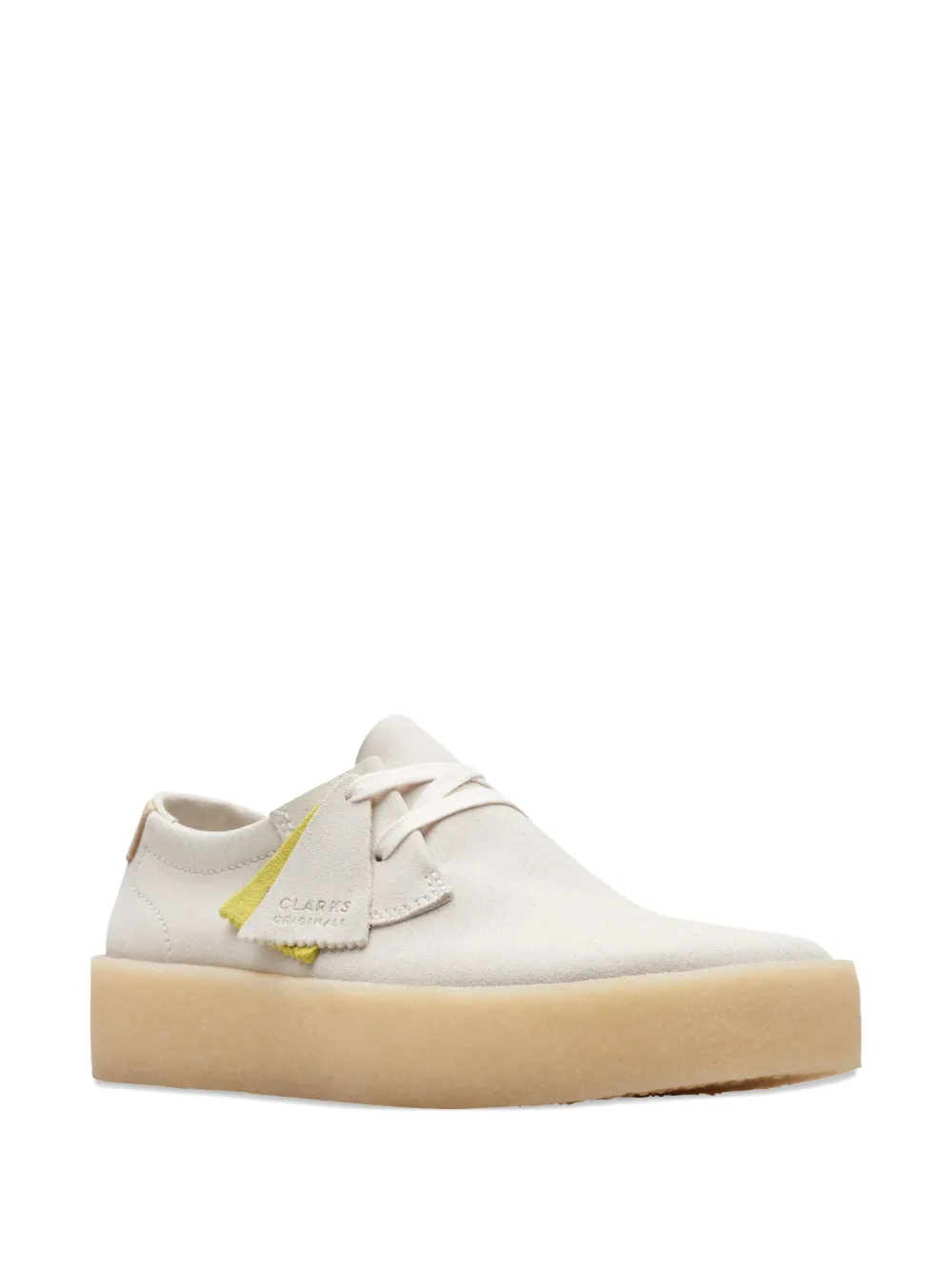 Clarks Ashcott Cup "Off White Suede" lace-up shoes