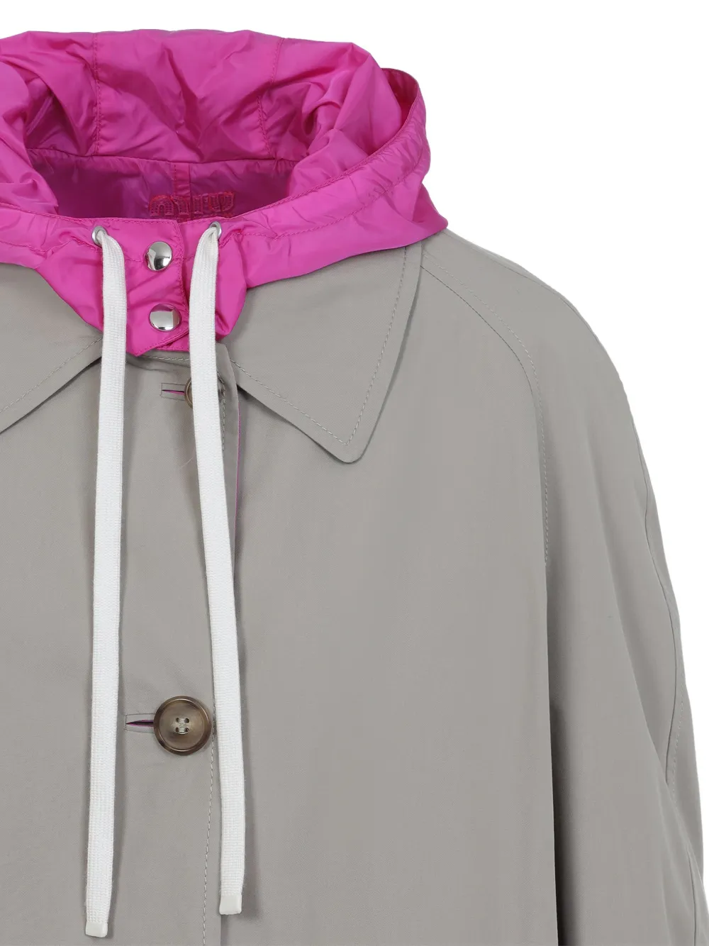 Miu Omkeerbare regenjas met capuchon Grijs