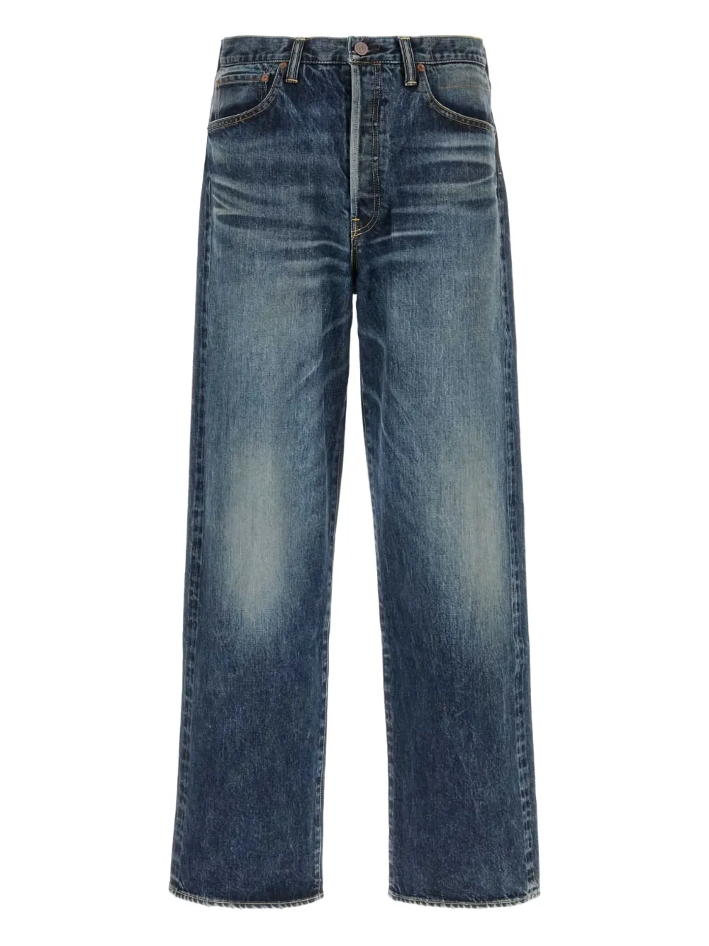 visvim jean à patch logo | bleu | Image 1