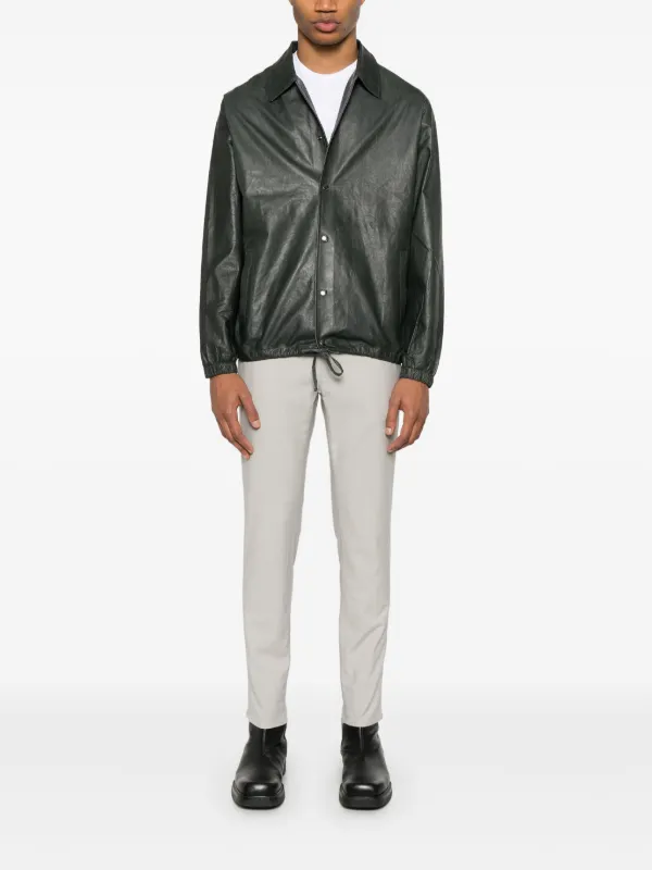 Giorgio Brato グレー レザーライダースジャケット Giorgio Brato レザージャケット | グレー | FARFETCH JP