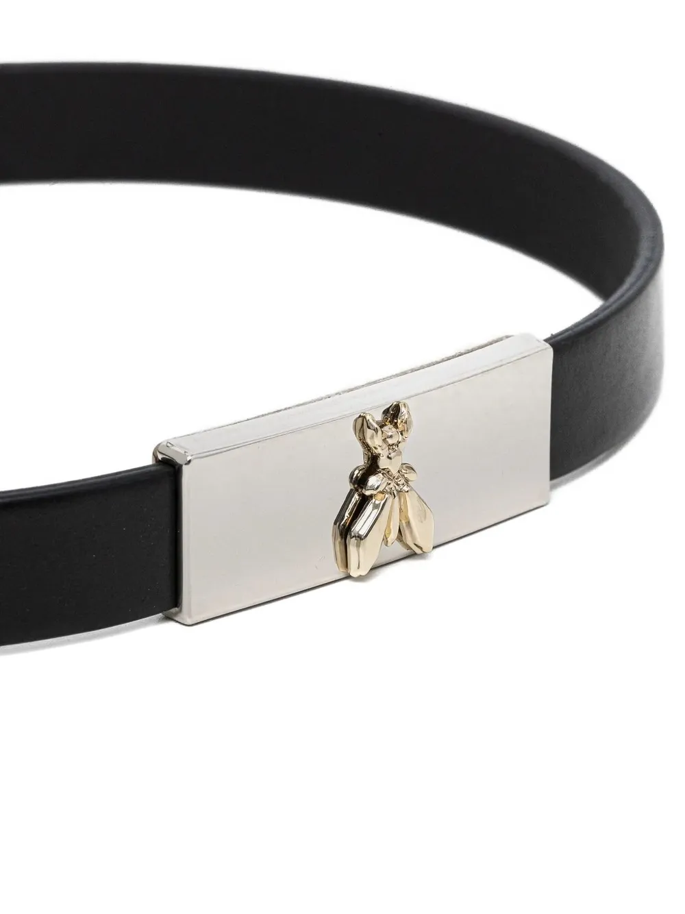 Patrizia Pepe leather necklace - Zwart