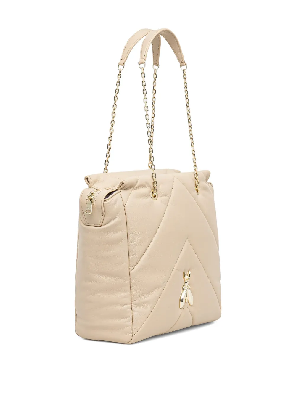 Patrizia Pepe logo plaque tote bag - Beige