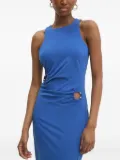 Patrizia Pepe cut-out mid dress - Blue