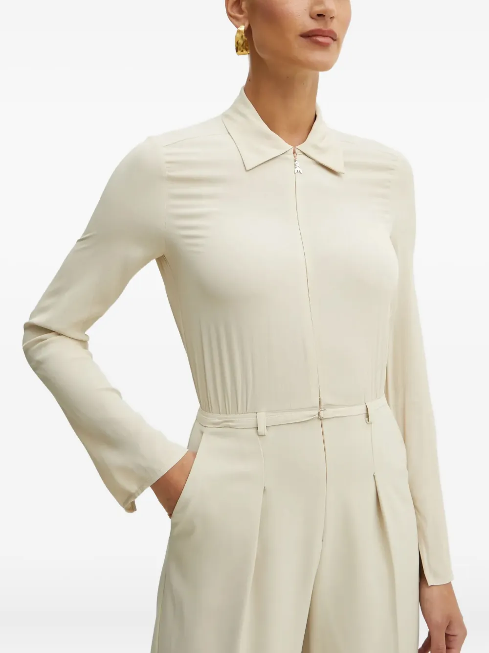 Patrizia Pepe belted zip-up jumpsuit | Neutrals | Image 1