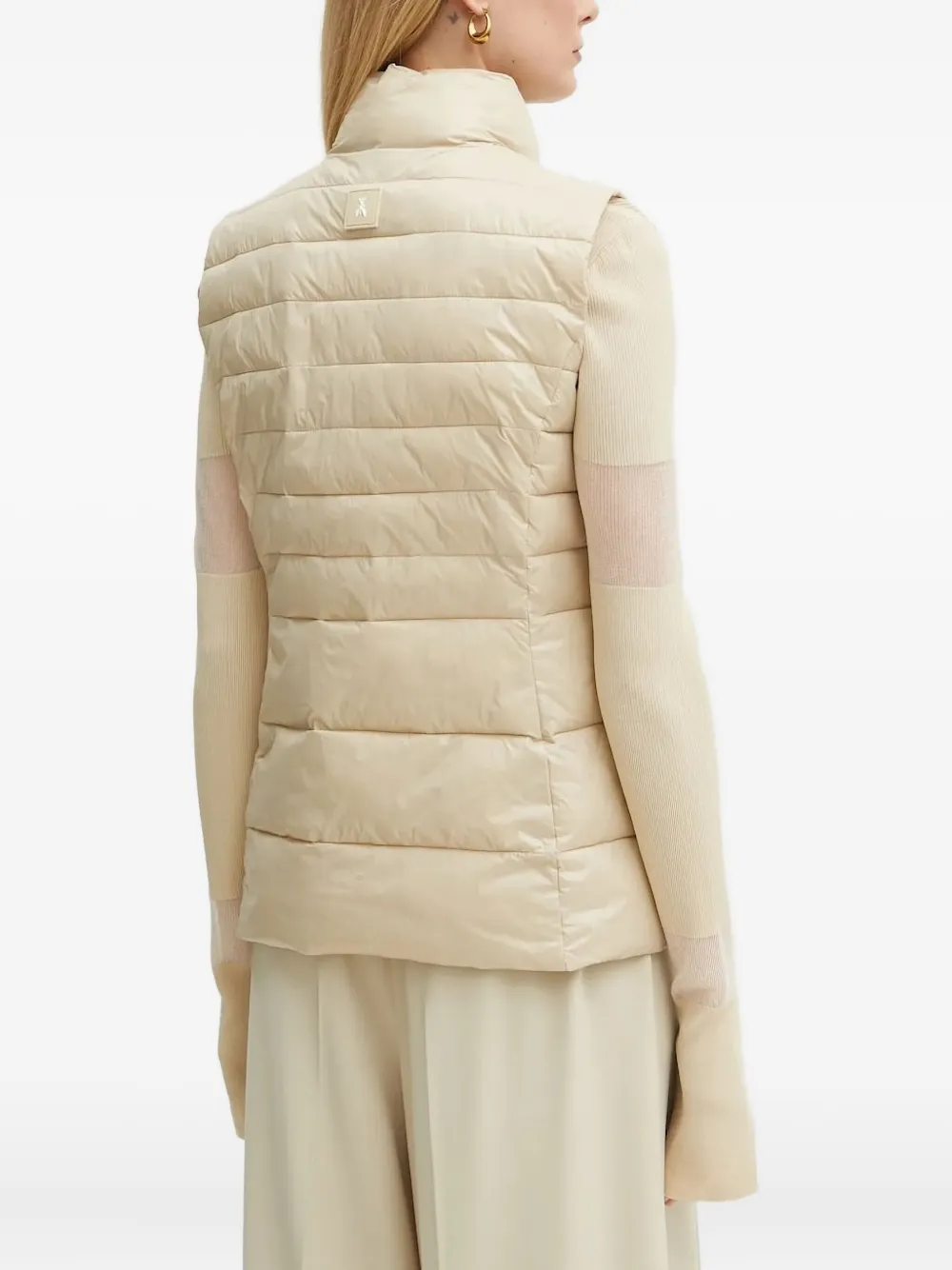 Patrizia Pepe Quilted Gilet In Neutral