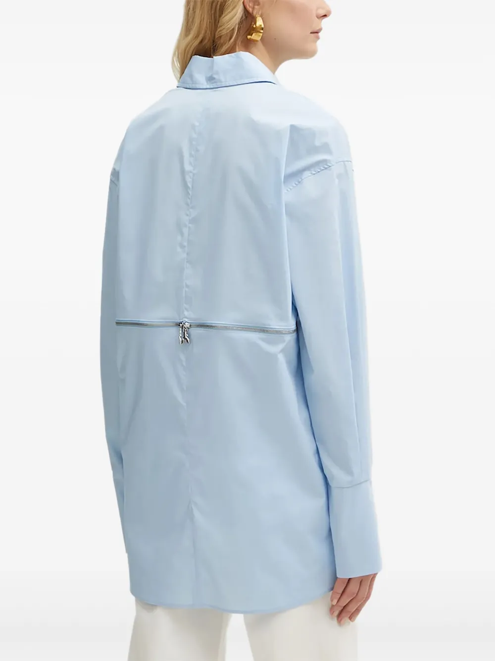 Patrizia Pepe zip-detail panelled shirt | Shirts | Image 2