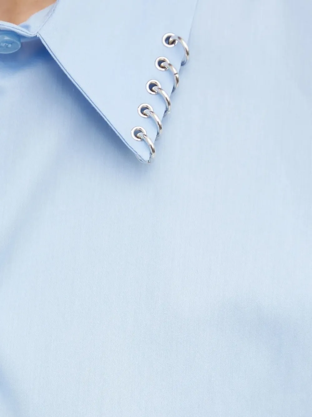 Patrizia Pepe Ring-detail Shirt In Blue
