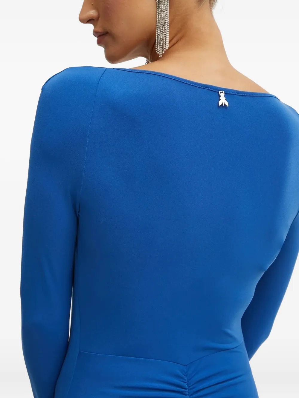 Patrizia Pepe Maxi-jurk met hoge hals Blauw