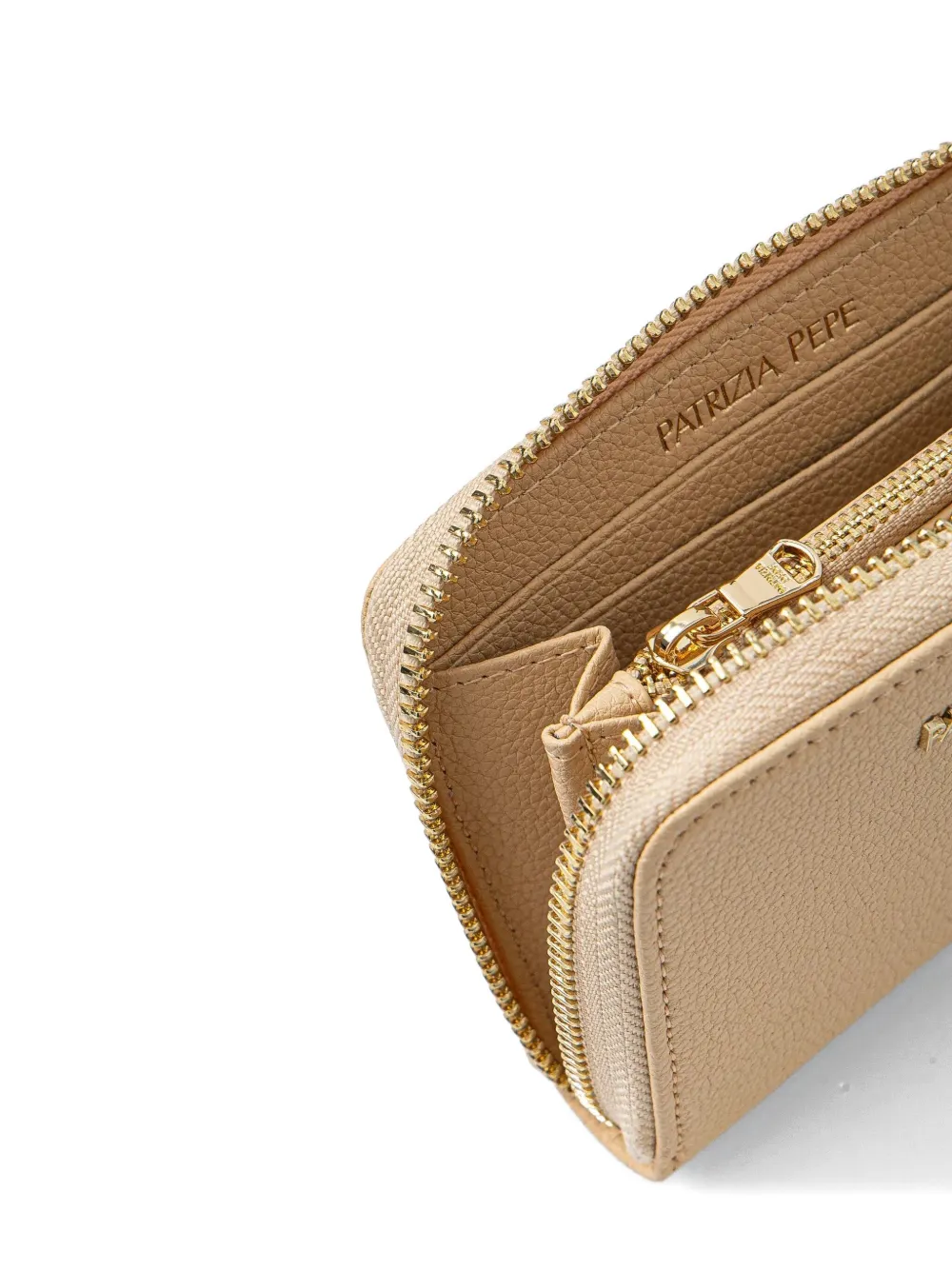 Patrizia Pepe Portemonnee met logo Beige