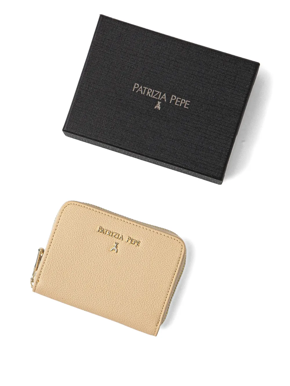 Patrizia Pepe Portemonnee met logo Beige