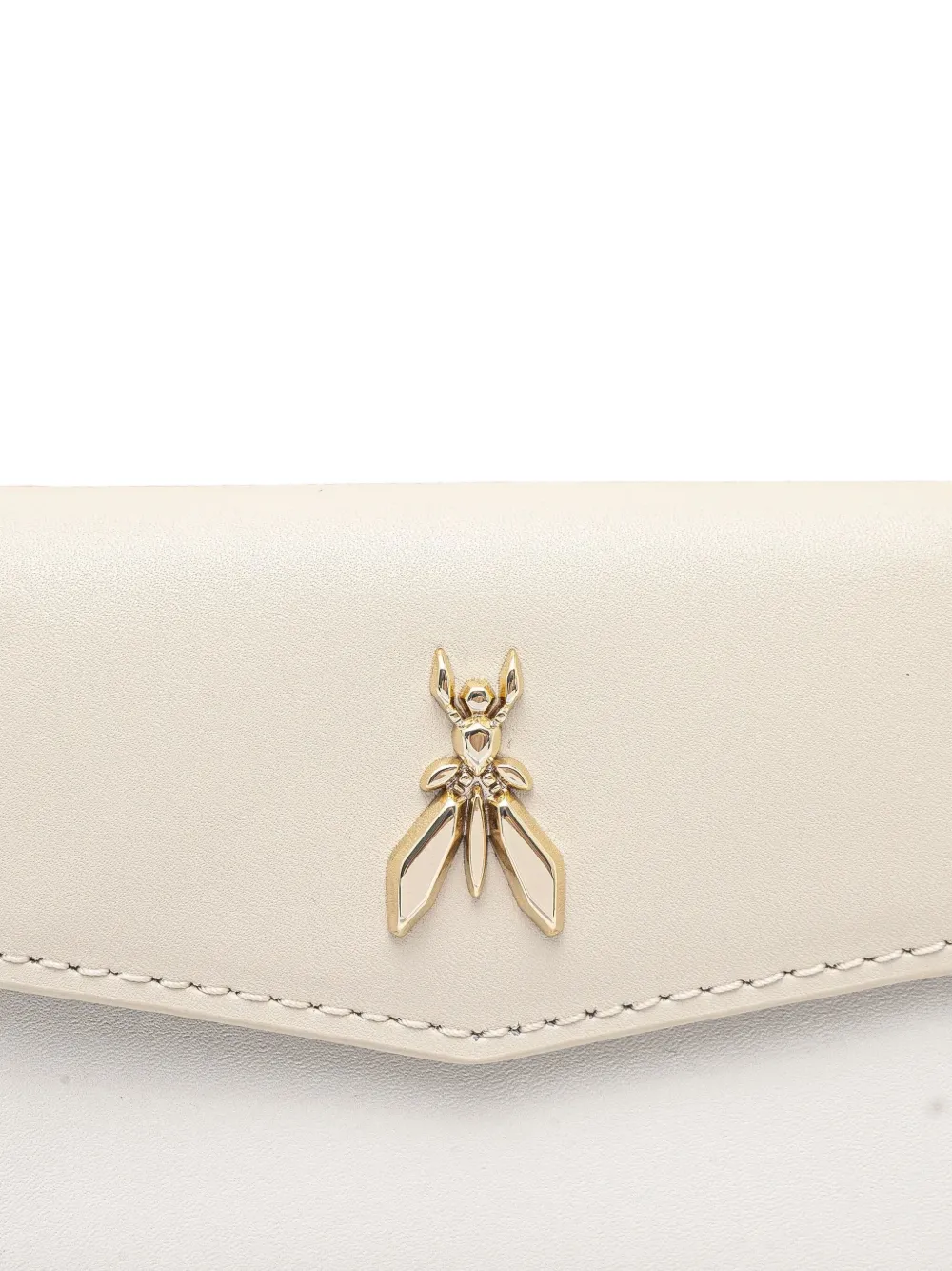 Patrizia Pepe Leather Travel Bag In Neutrals