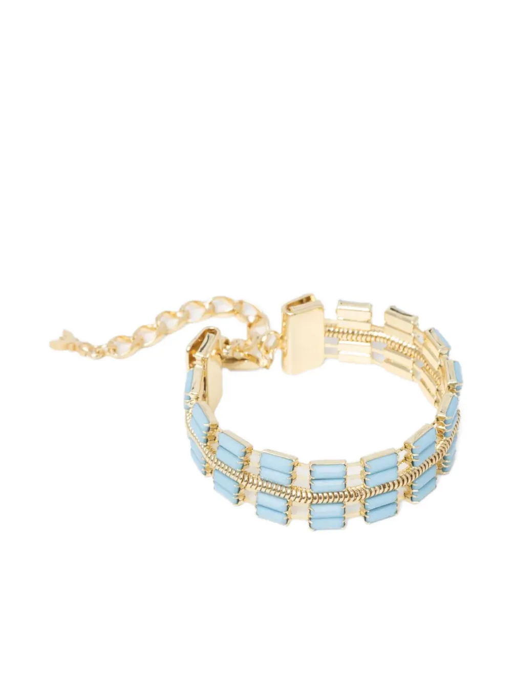 Patrizia Pepe Rectangle-stones Link Bracelet In Multi