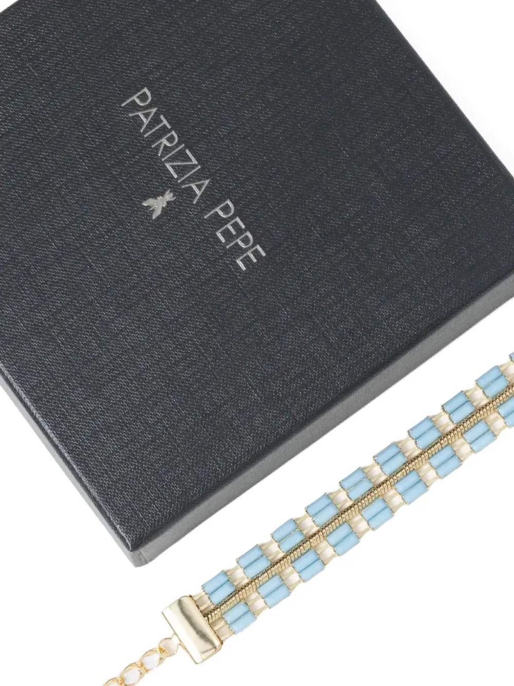 Patrizia Pepe Rectangle-stones Link Bracelet In Multi