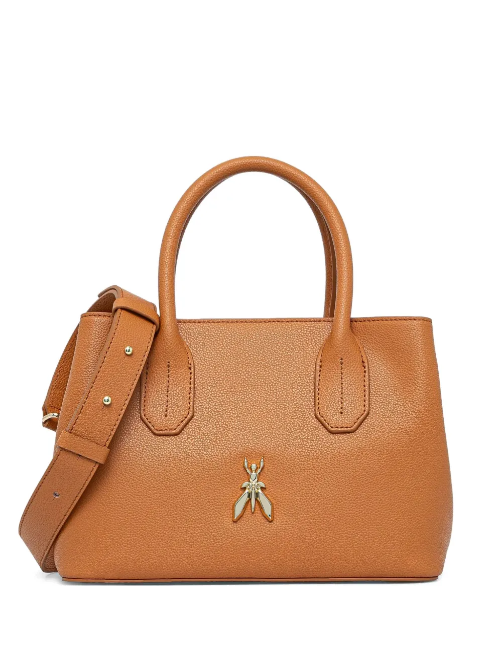 Patrizia Pepe Schoudertas met logo Bruin