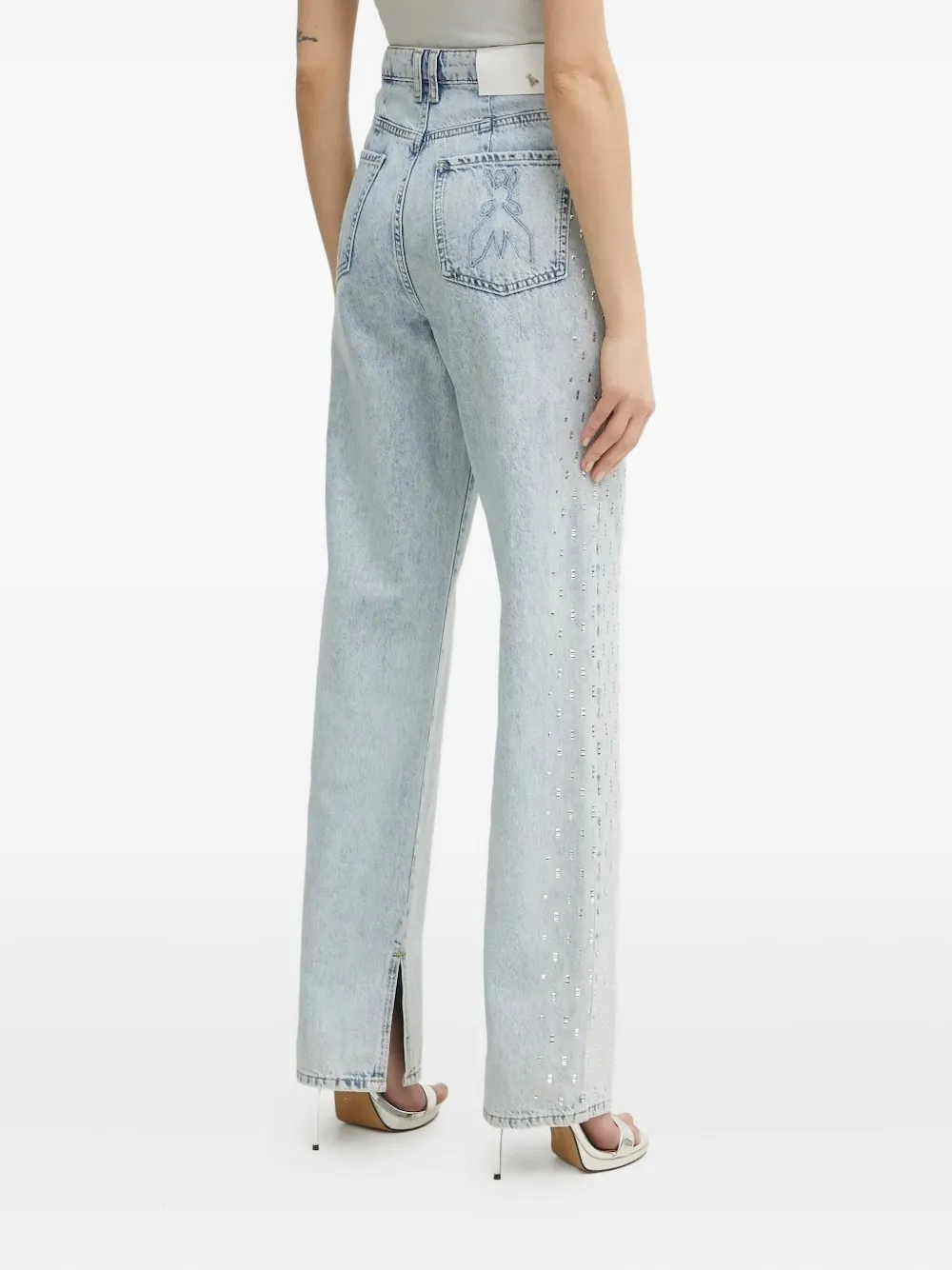 Patrizia Pepe Jeans verfraaid met kristallen - Blauw
