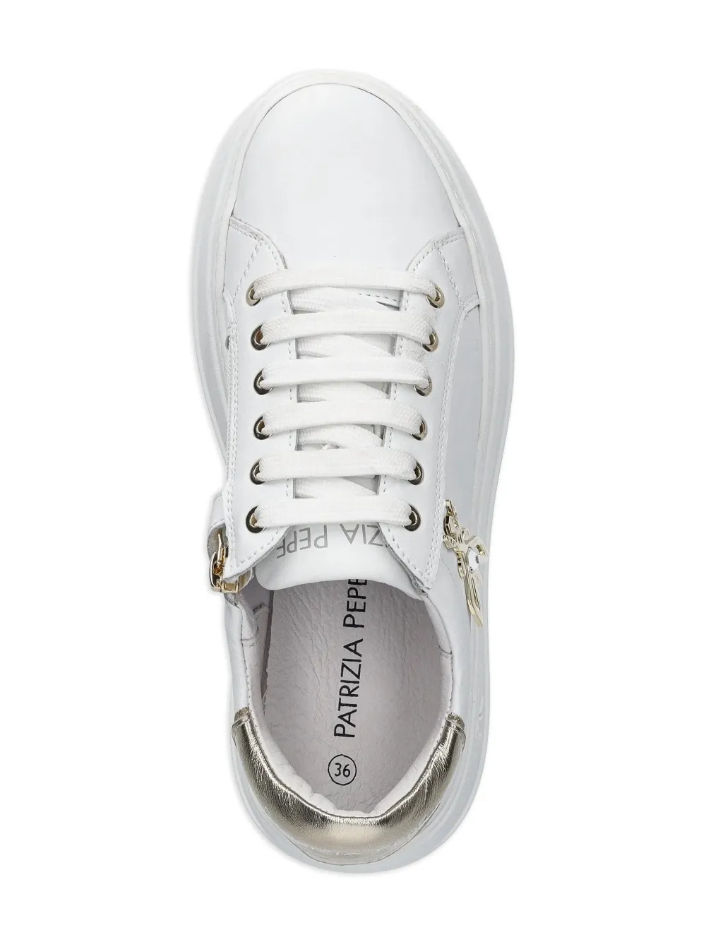 Patrizia Pepe girl crystal-embellished sneakers White