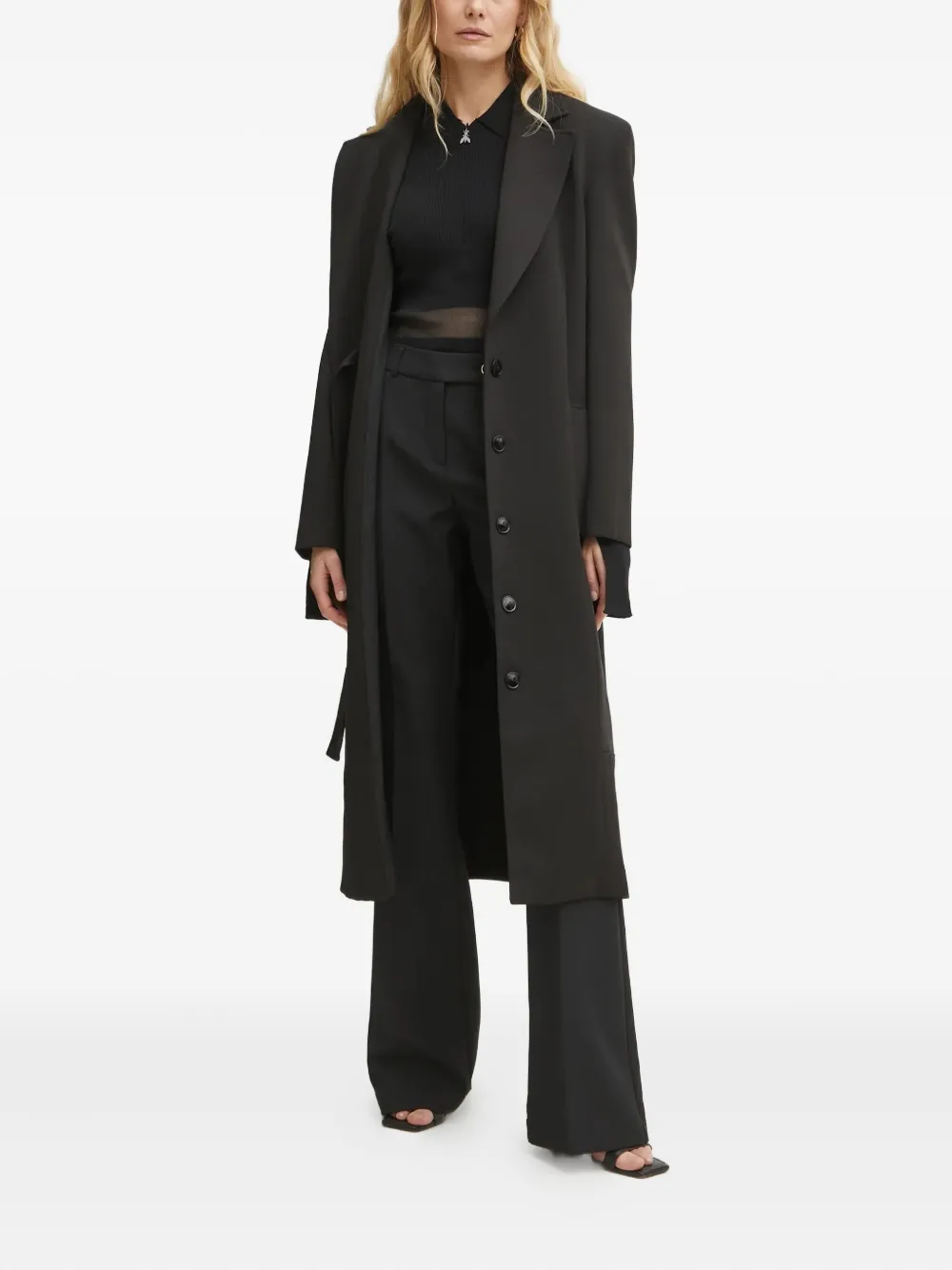 Patrizia Pepe ribbed-knit polo-neck top | Polo Tops | Image 2