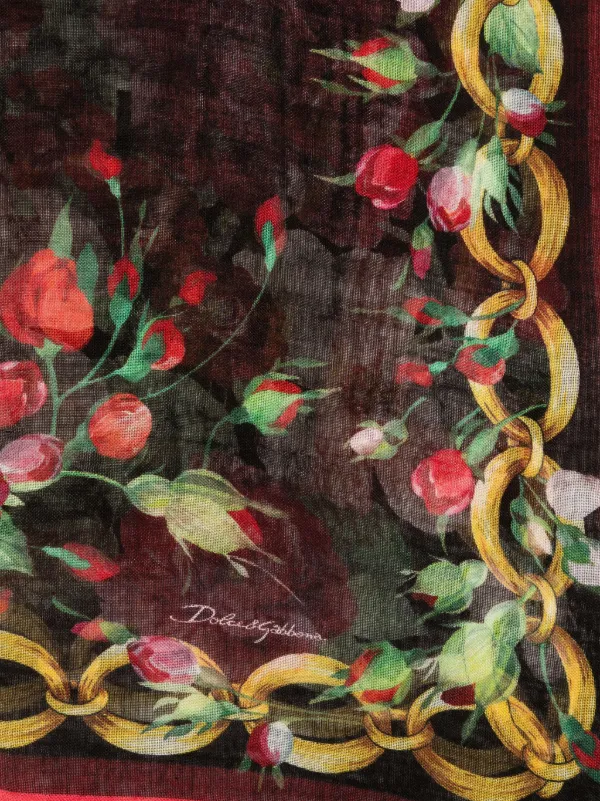 Dolce & Gabbana フローラル スカーフ | ブラック | FARFETCH JP