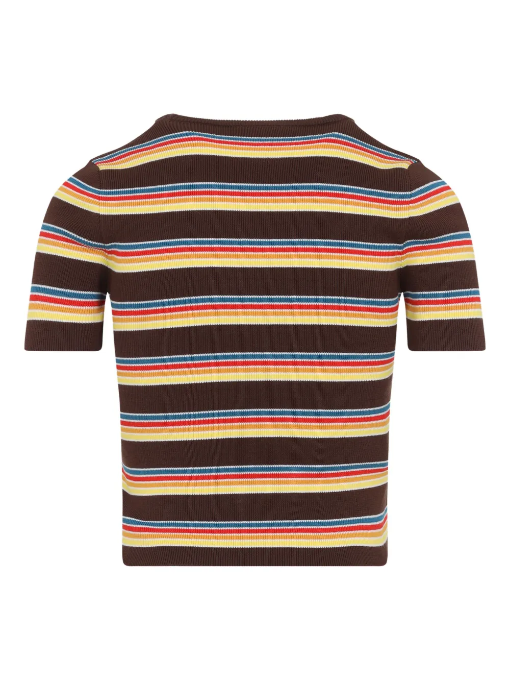 Prada Gestreept T-shirt Bruin