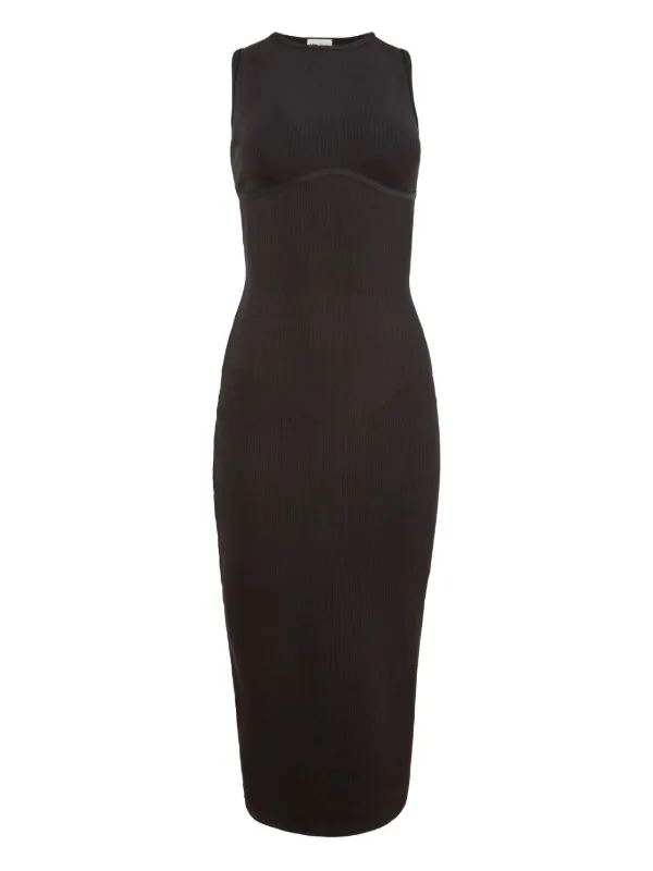 Fleur Du Mal ribbed-knit Dress | Brown | FARFETCH