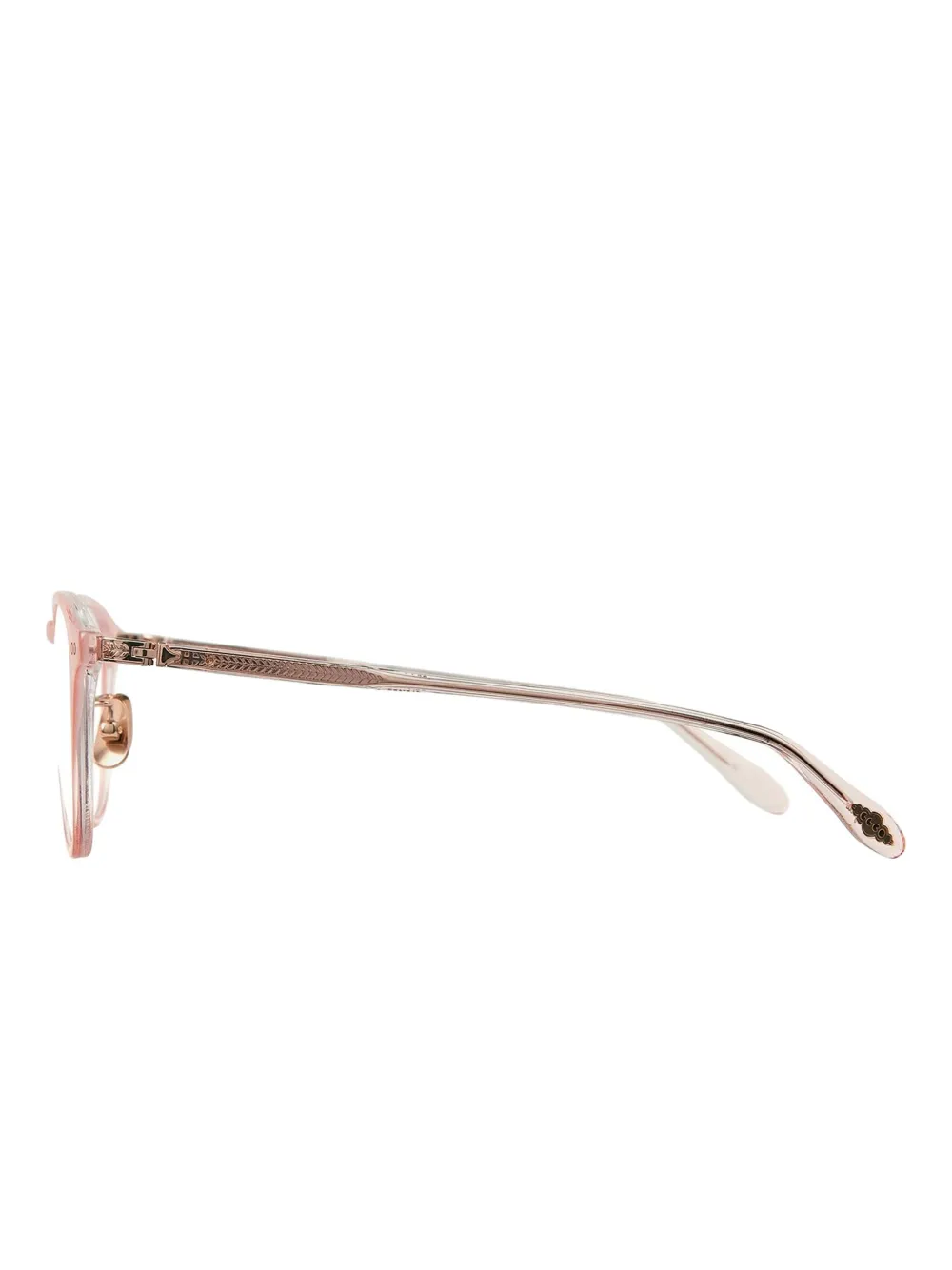 Garrett Leight Hampton J bril met rond montuur Roze