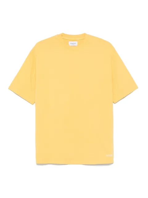 AMISH playera de tela jersey con logo micro