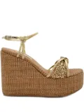 Casadei Zeppa woven wedge sandals - Gold
