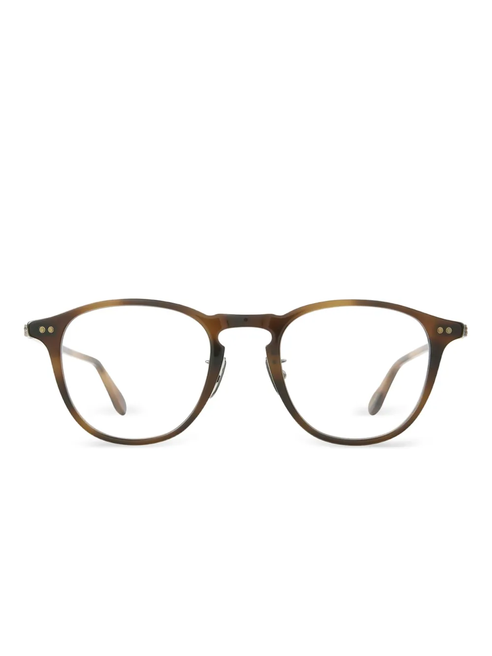 Garrett Leight Hampton bril met rond montuur Bruin