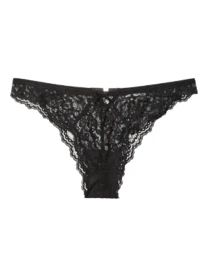 String Millesia - Taille 3 - Noir à Fleurs - Réf M0488 - Neuf Avec étiquettes