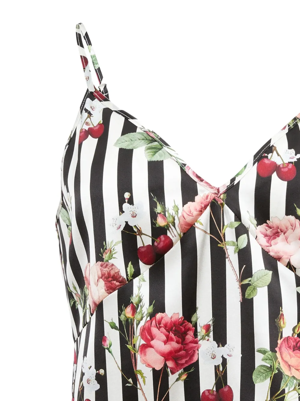 Fleur Du Mal Tanktop met ruches en print Zwart