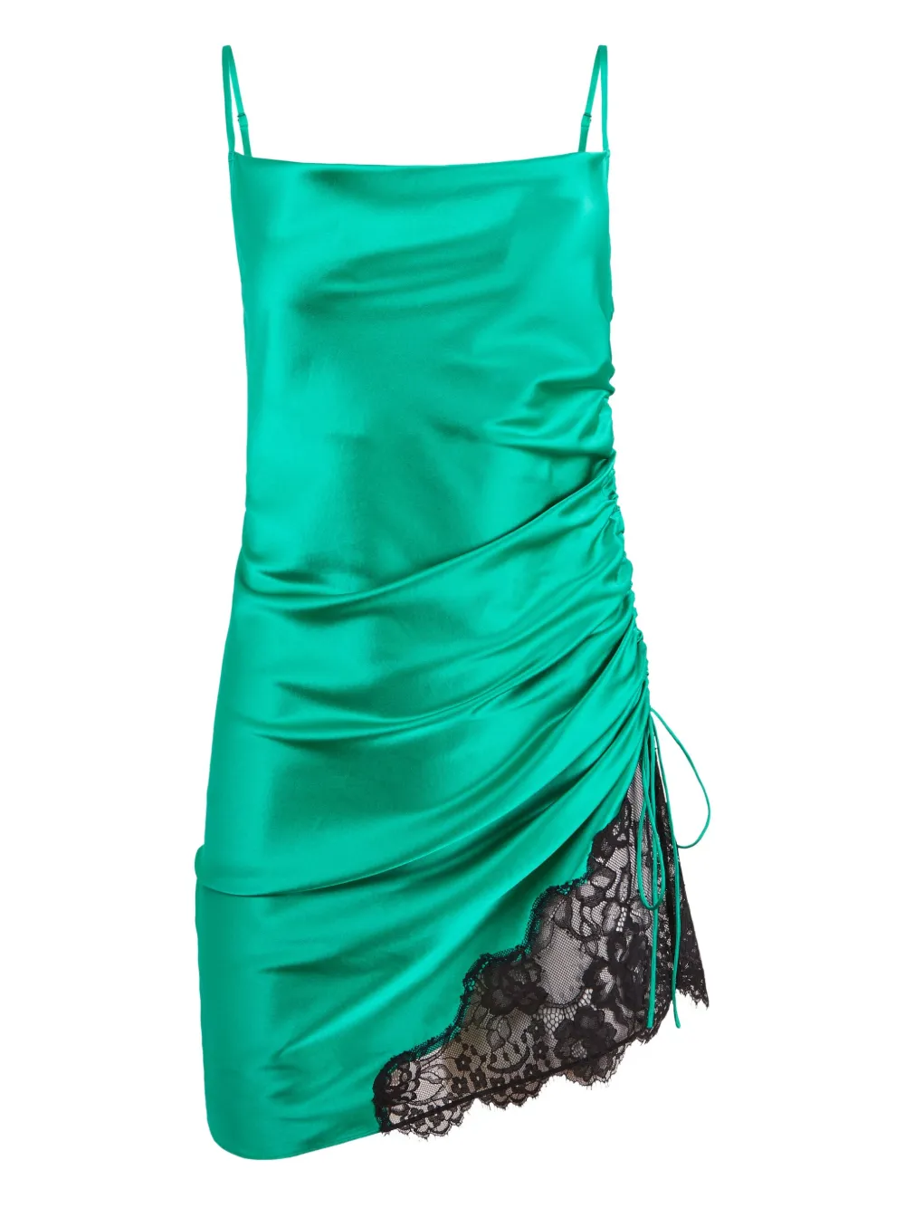 Fleur Du Mal Mini-jurk met kanten detail Groen