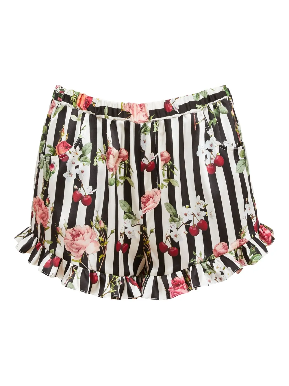 Fleur Du Mal Cherry Rose shorts Zwart