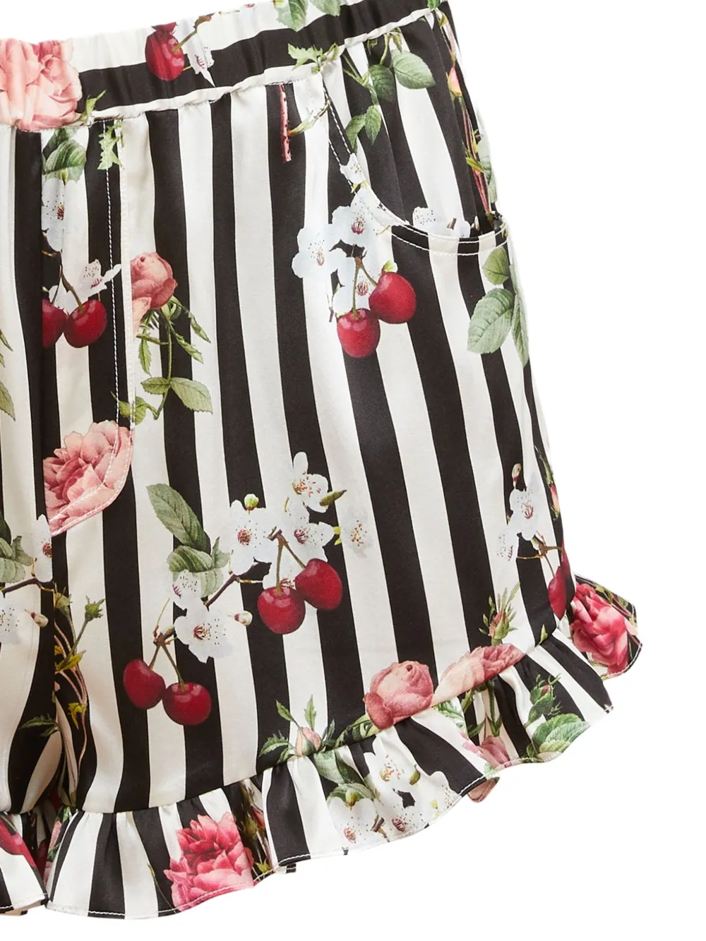 Fleur Du Mal Cherry Rose shorts Zwart