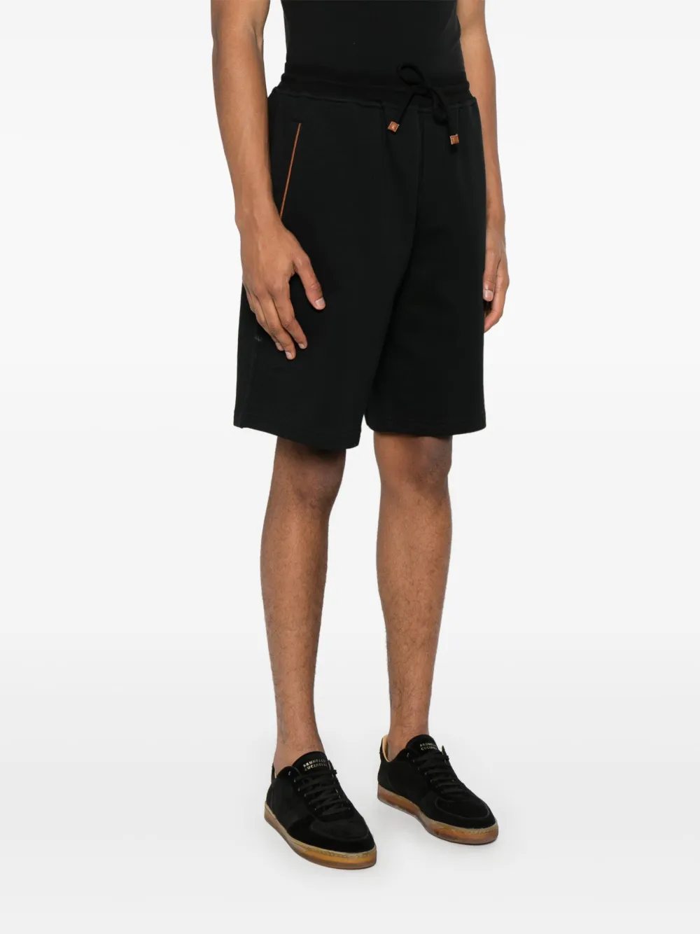 Brunello Cucinelli Shorts met trekkoord Zwart