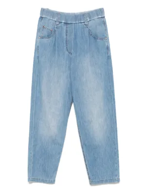 Brunello Cucinelli テーパード バギージーンズ | ブルー | FARFETCH JP