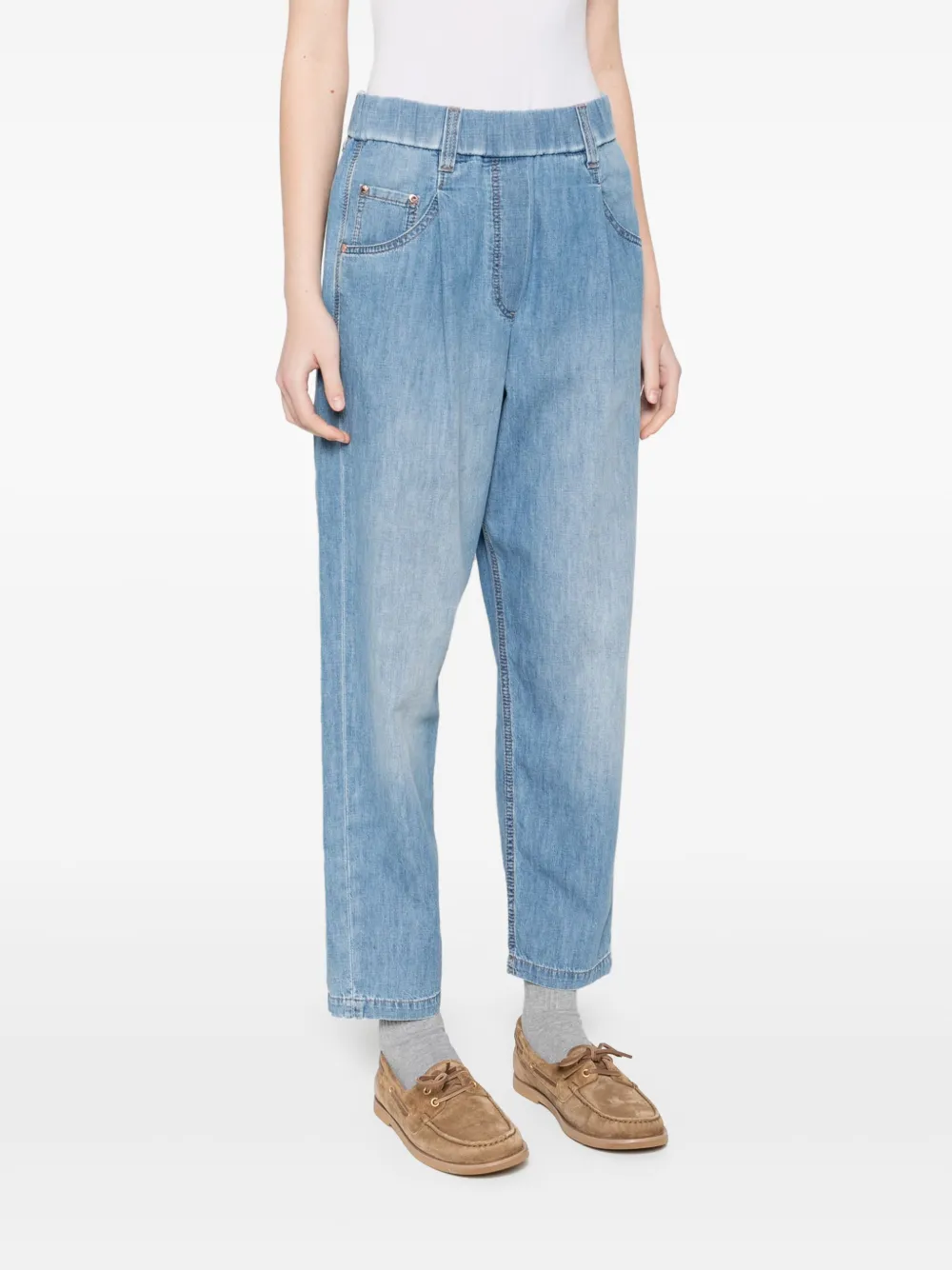 Brunello Cucinelli Jeans met vijf zakken Blauw