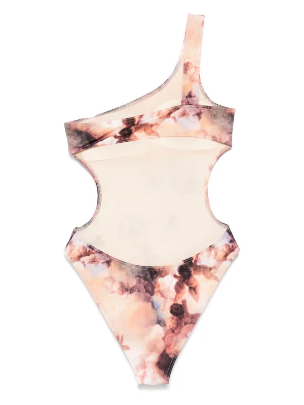 Vivienne Westwood One Shoulder Swimsuit | Neutrals | FARFETCH AO