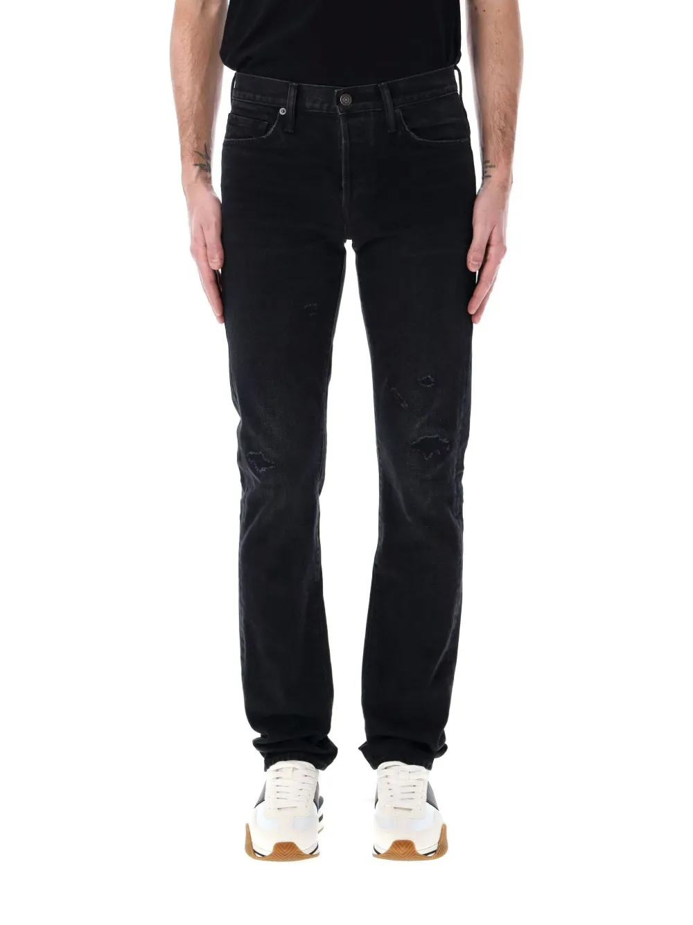 Tom Ford Black Slim-fit Jeans In Black