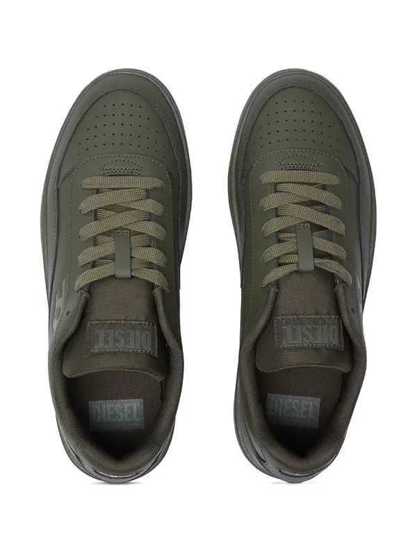Diesel Leather Sneakers | Green | FARFETCH ZA